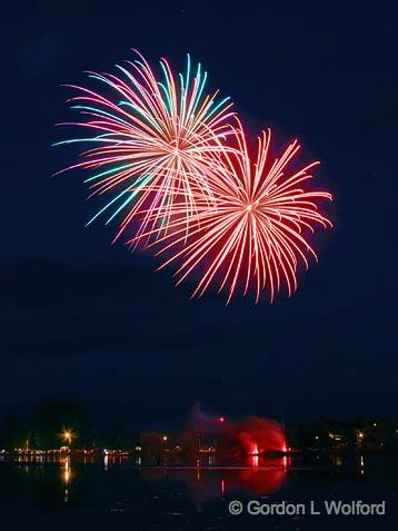 Canada Day 2010_18110.jpg - Fireworks over the Rideau Canal Waterway photographed at Smiths Falls, Ontario, Canada.